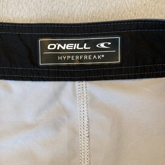 O'Neill Men's Hyperfreak Heist Line boardshorts Slate Swim Trucks Size 32 EUC - Picture 8 of 15